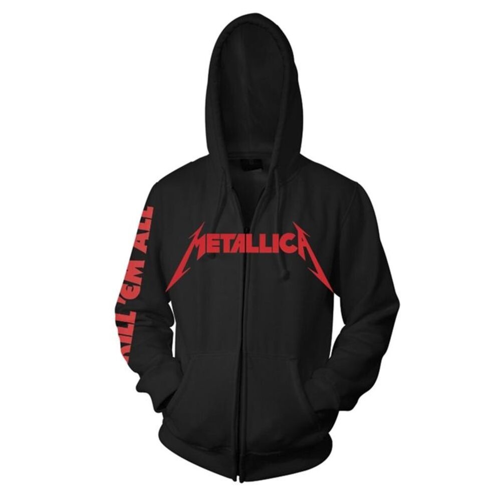 Metallica Unisex Adult Kill Em All Full Zip Hoodie / Black